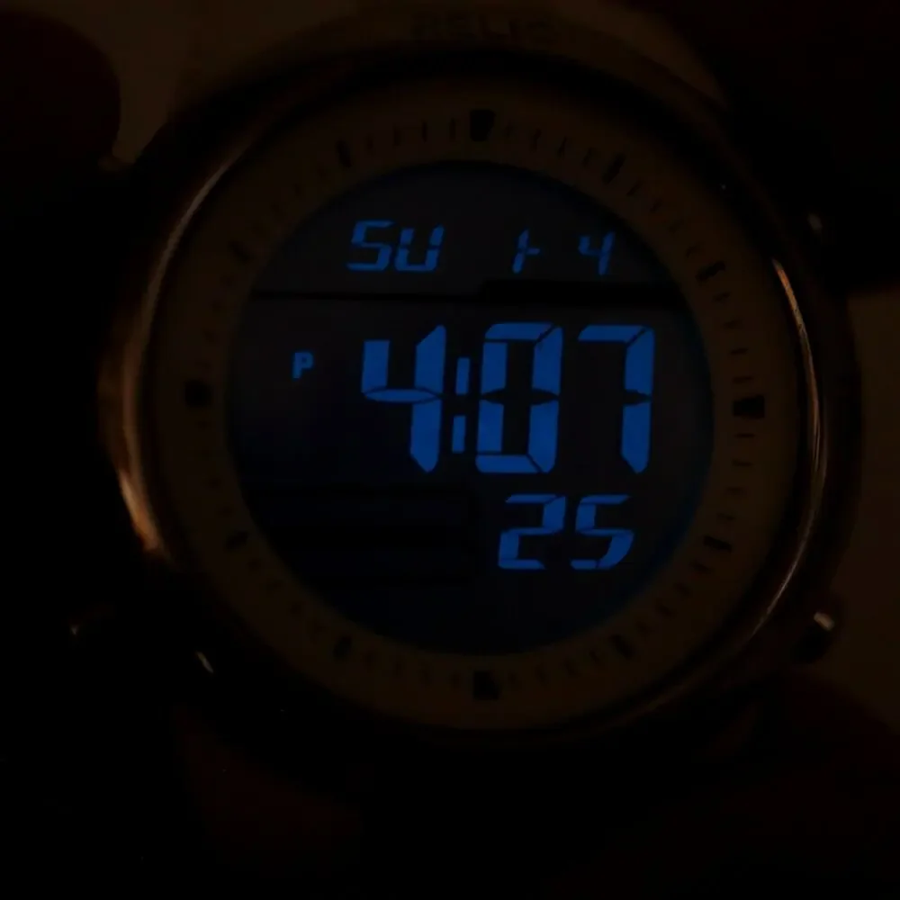 Relic by Fossil White Digital Watch 42mm Alarm Chrono Silicone w New Battery
